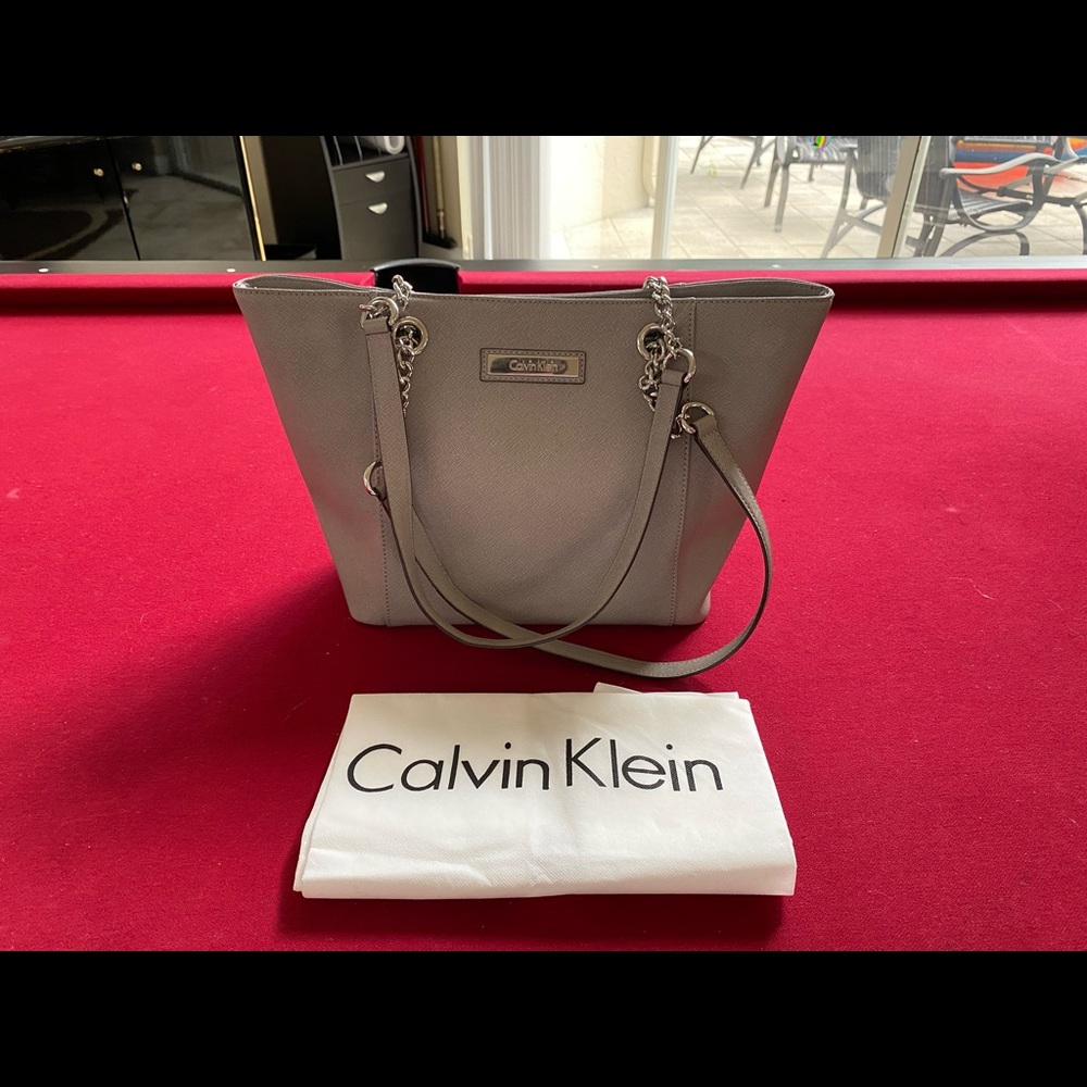 Calvin Klein grey handbag